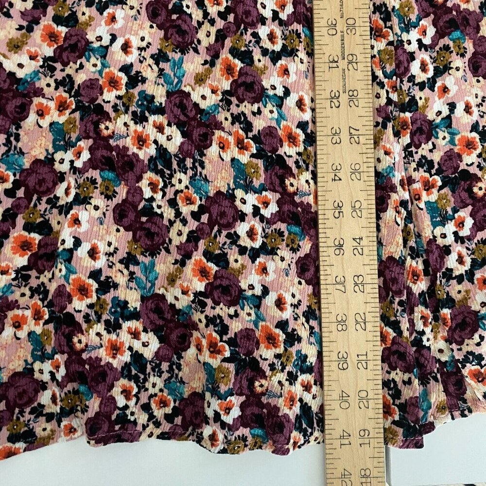 Torrid Mini Gauze Cold Shoulder Skater Dress Size 4X Floral Pockets Long Sleeve - Picture 12 of 13
